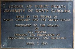 Plaque outside Rosenau Hall