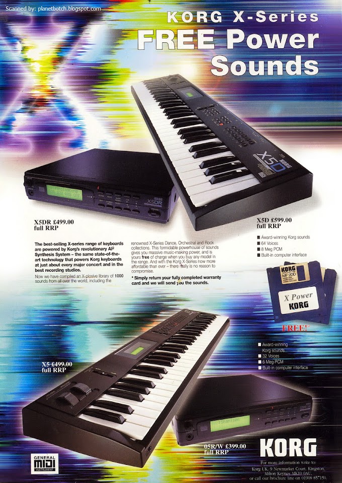 Korg X5D advert 1990s