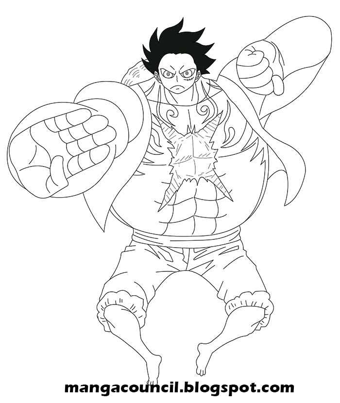 Cara Menggambar Luffy Gear 4 One Piece Manga Council