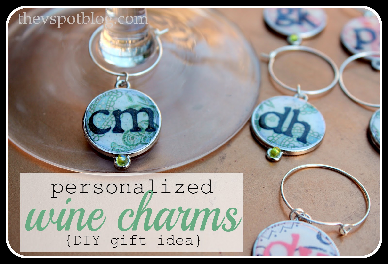 Personalized Bunco Wine Charms Easy Diy The V Spot