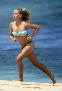 Kendra Wilkinson blue bikini Hawaii 