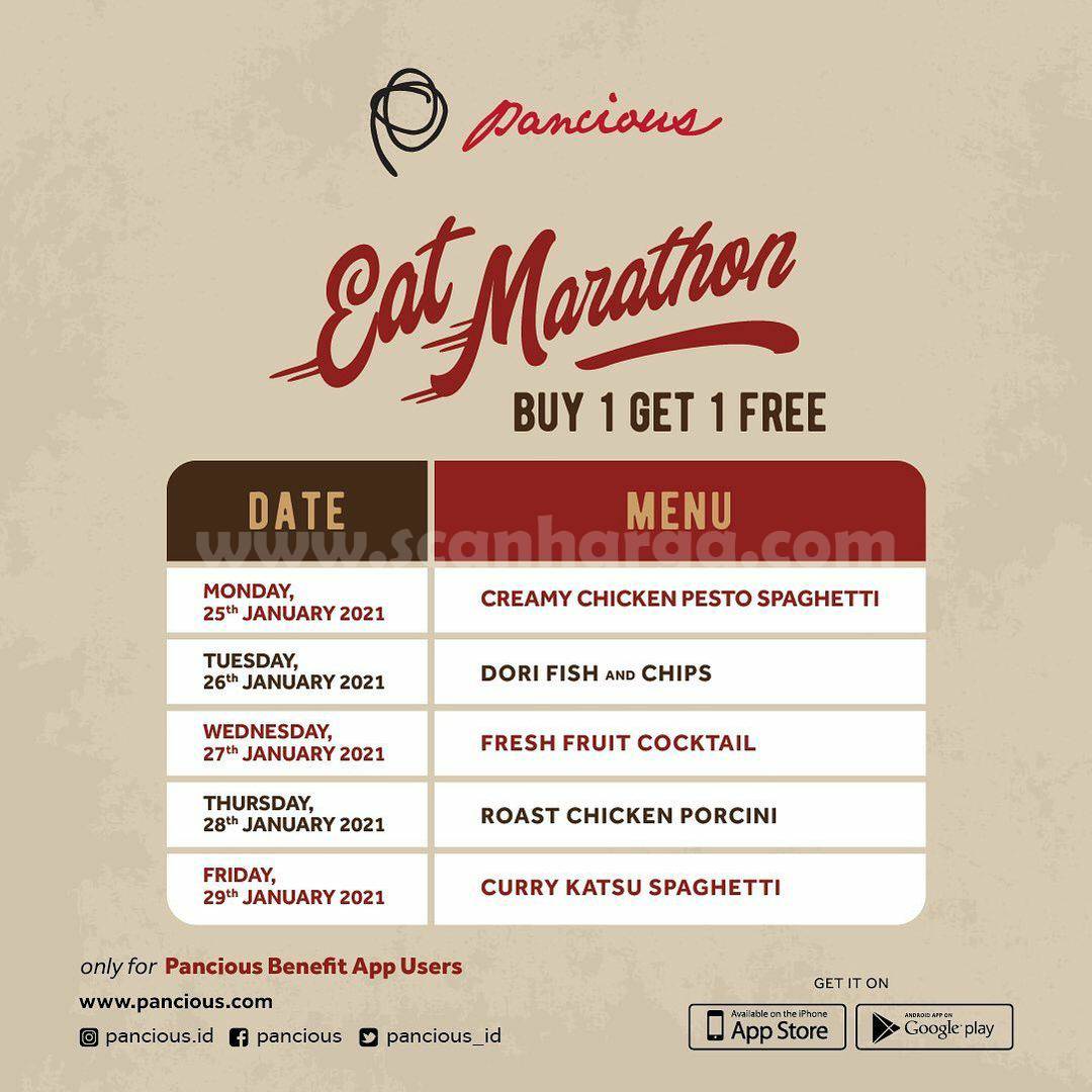 Pancious Eat Marathon – Beli 1 Gratis 1 untuk 5 Menu