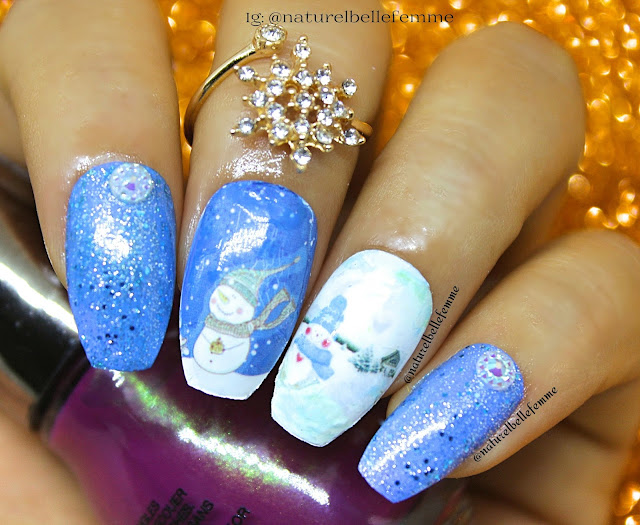 snowman nail art