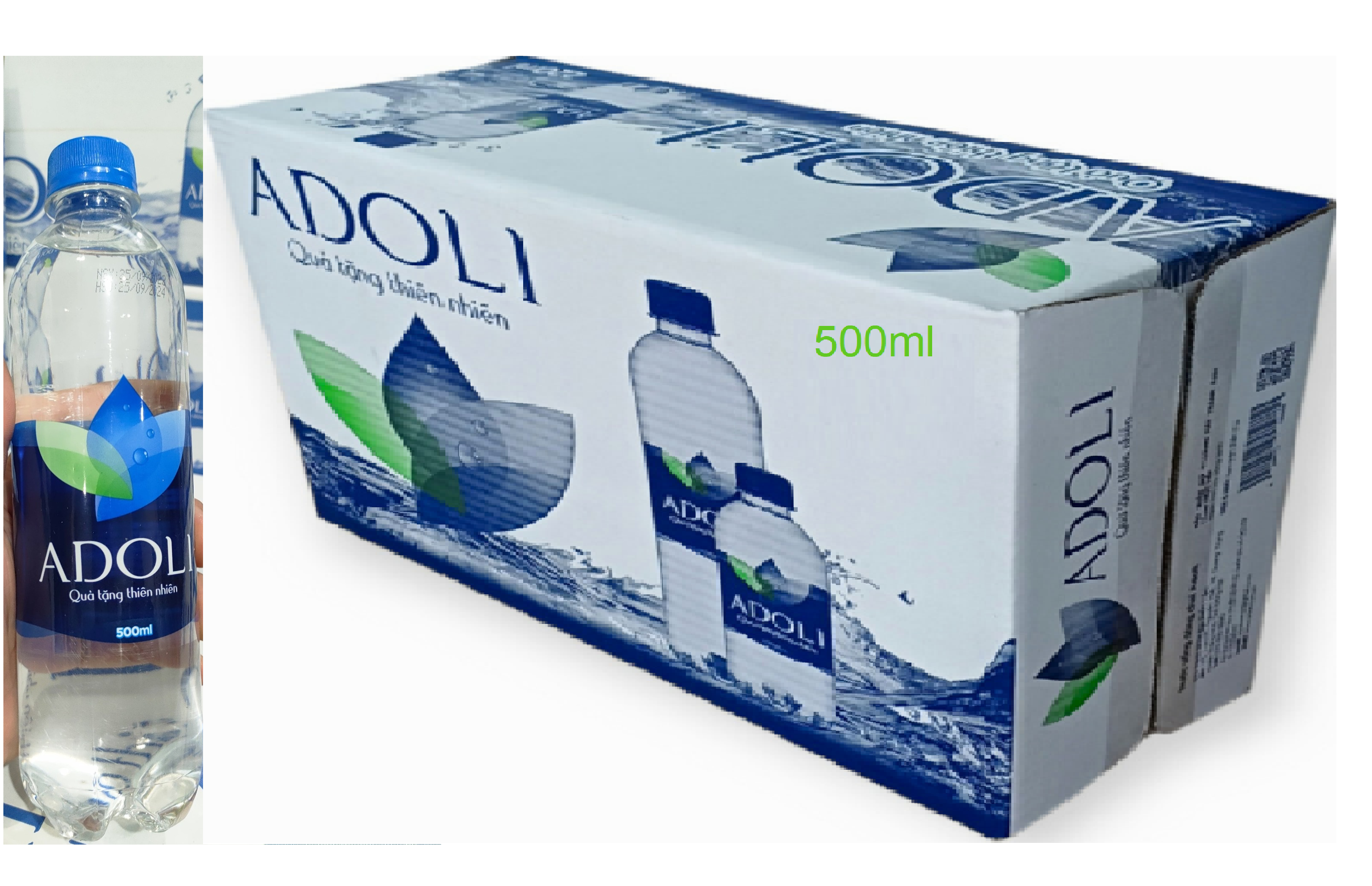 Nước suối chai nhỏ Adoli Thùng 24*500ml