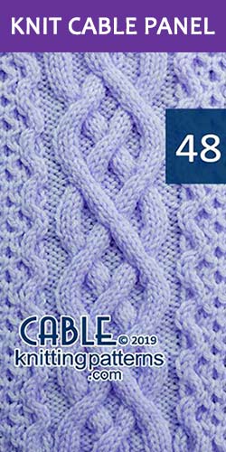 Knit Cable Panel Pattern 48, its FREE