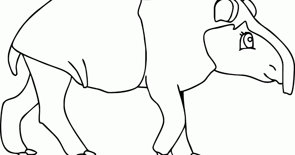 Mewarnai Gambar Tapir Gemesin Loh