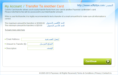 Payoneer Card to Payoneer Card Transfer
