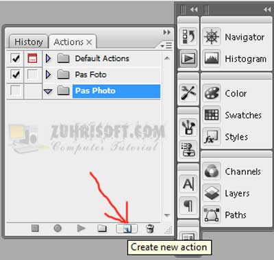 Cara membuat Action untuk cetak pas foto dengan Photoshop