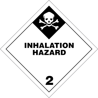 DOT Class 2 Inhalation Hazard Label aka Poisonous Gas Label