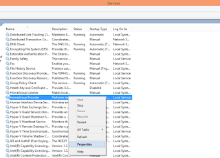 ปิด Service ของ Homegroup ด้วย service.msc