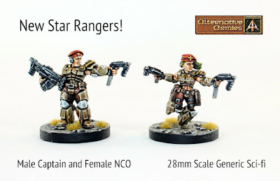 Alternate Stars new 28mm Star Rangers Captain and NCO