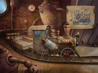 The Tiny Bang Story Game make locomotive engine