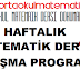 HAFTALIK MATEMATİK DERSİ ÇALIŞMA PROGRAMI