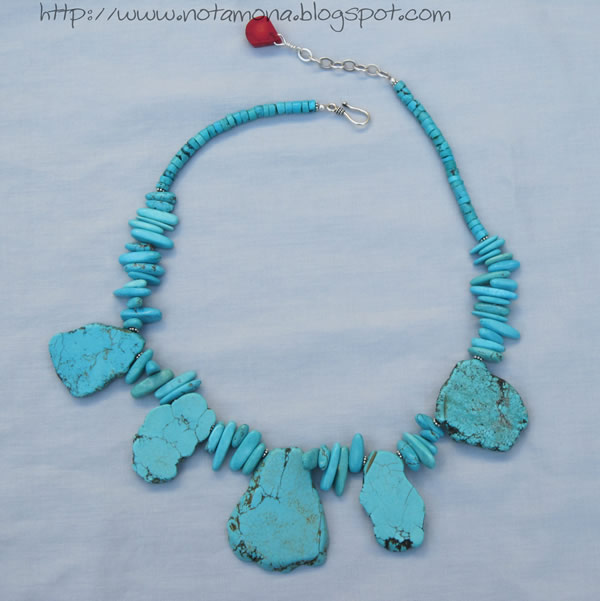 Amazon.com: Chunky Green Turquoise Necklace Boho Chunky Turquoise Jewelry  Beaded Necklace35“ : Clothing, Shoes & Jewelry