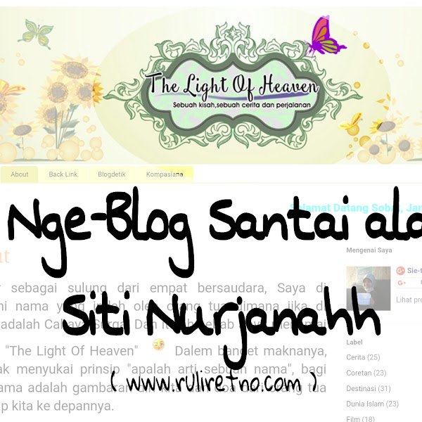 Ngeblog santai ala sie-thi Nurjanah