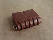 Antique Book Polymer Clay Charm Jewelry