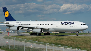 The airbus A340 300 is a passenger airplanemade in france.