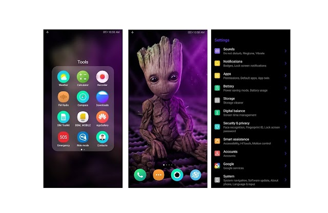 Groot Theme For EMUI 10 And EMUI 9.1..!! 