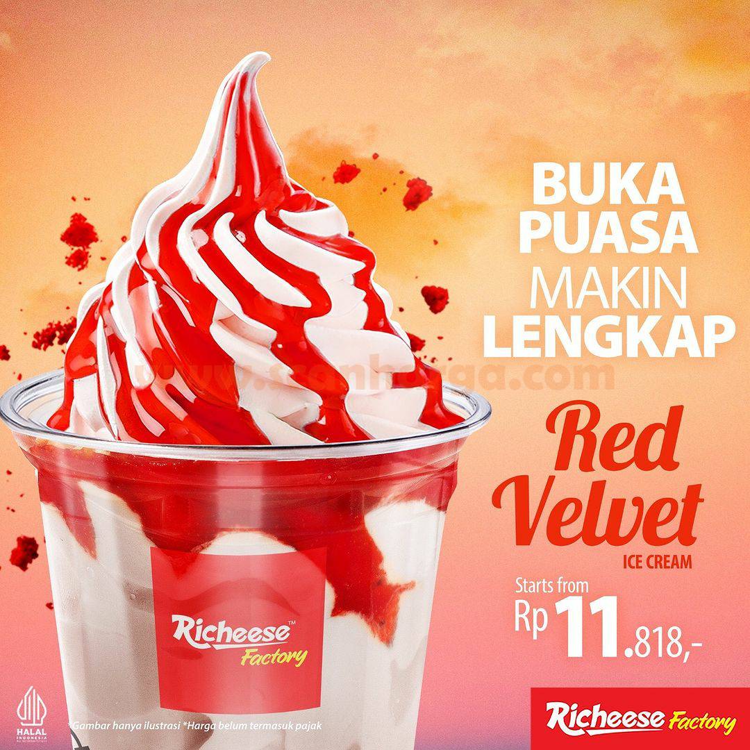 RICHEESE FACTORY RED VELVET SAUCE Ice Cream mulai seharga Rp. 11.818