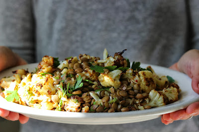 Roasted Cauliflower Salad with Lime Vinaigrette