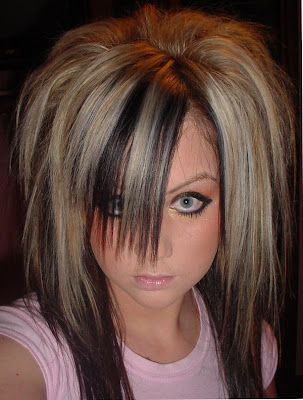 Black scene hairstyle for girls. If your hair is blonde 