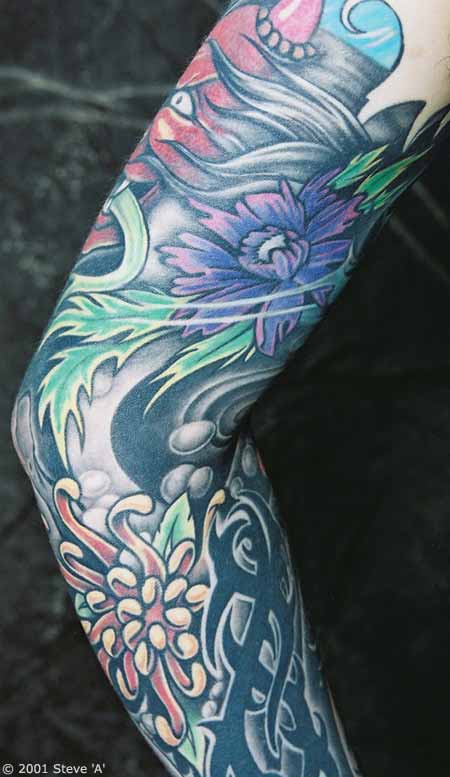flower tattoo sleeves