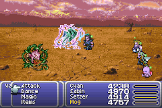 Cyan uses the Tiger Bushido in Final Fantasy VI.