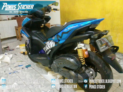 sticker custom decal yamaha aerox 155 hiu shark 