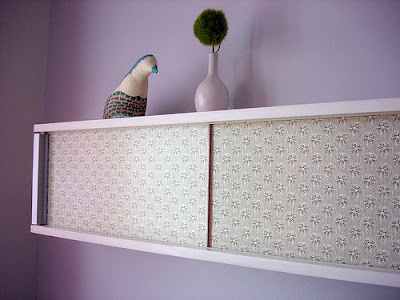 decoupage dvd shelf