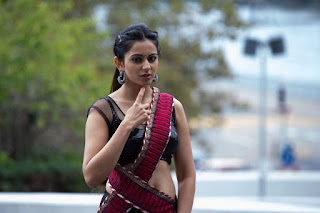 rakul preet singh hot in black saree