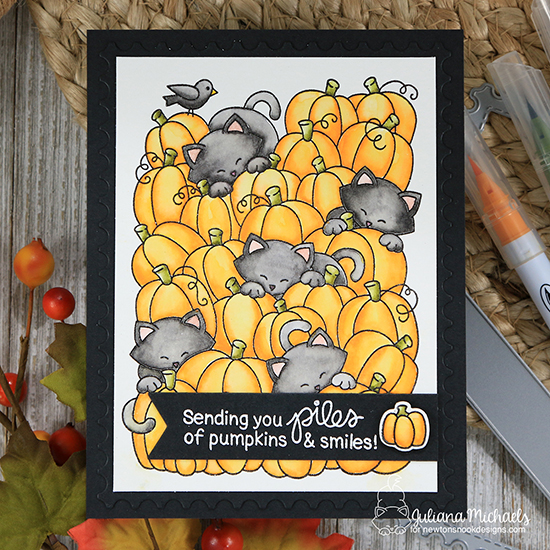 Piles of Pumpkins Card by Juliana Michaels featuring Newton's Nook Designs Newton's Pumpkin Patch Stamp Set