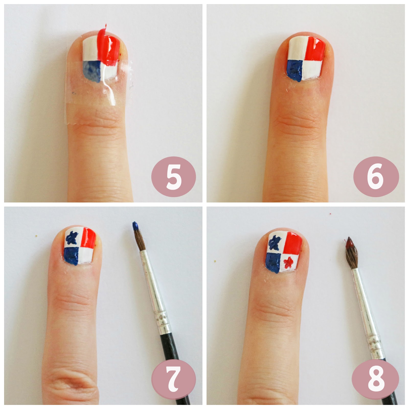 Flag nails tutorial