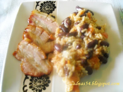 Articole culinare : Pilaf cu fasole rosie si bacon