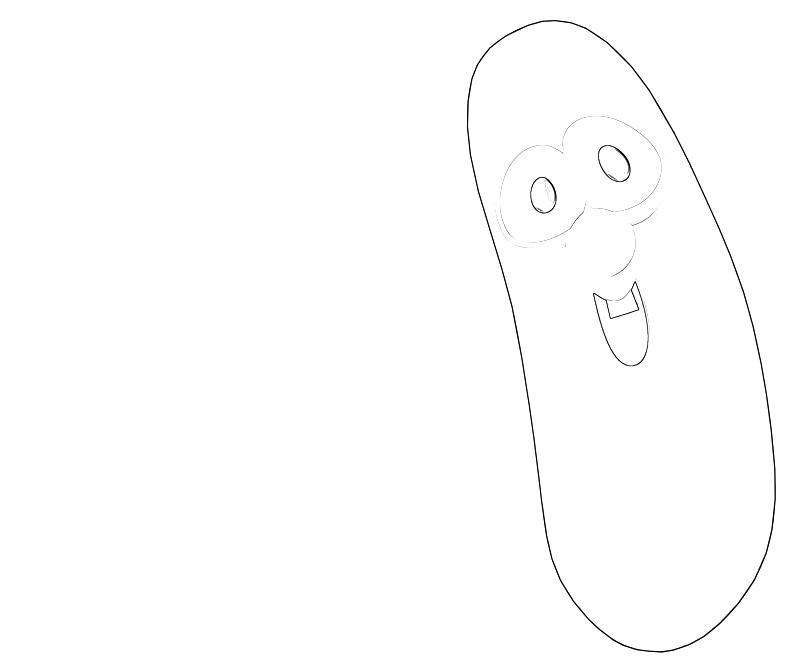 Printable Larry the Cucumber 3 Coloring Page