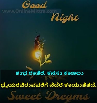 Sweet Good Night Quotes in Kannada for Lovers