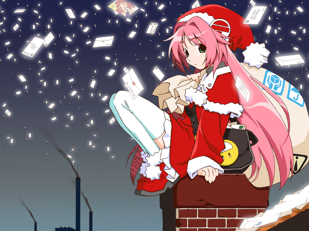 Anime Girl in Christmas Wallpaper