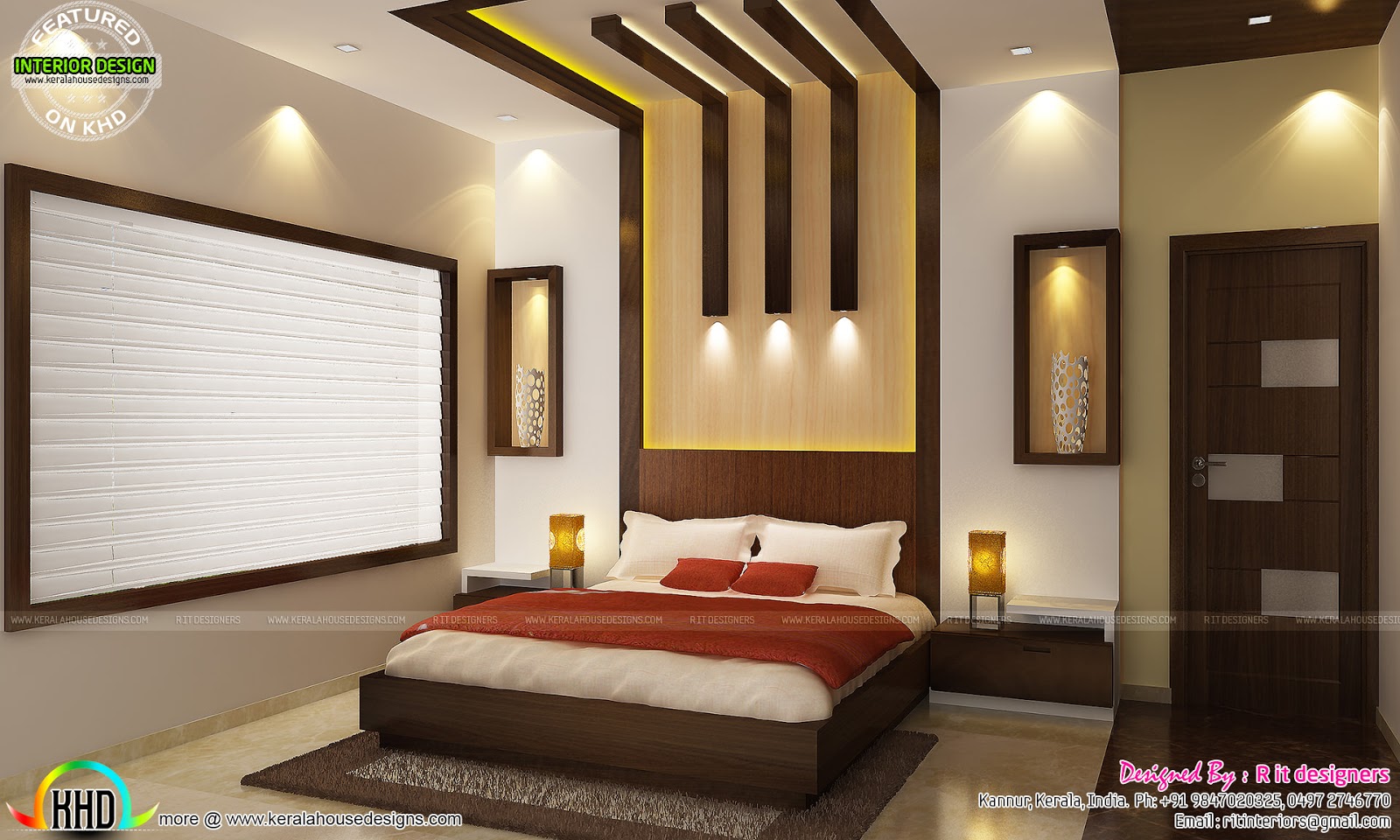 Kitchen, living, bedroom, dining interior decor - Kerala 