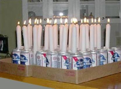 Birthday Cake  Candles on Birthday Cake Made From Beer Cans With Candles On 1 Jpg
