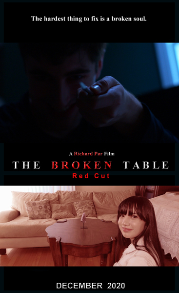 The official poster for THE BROKEN TABLE: RED CUT Edition.