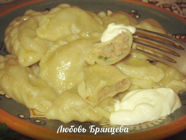 вареники по-украински с картошкой и потрохами