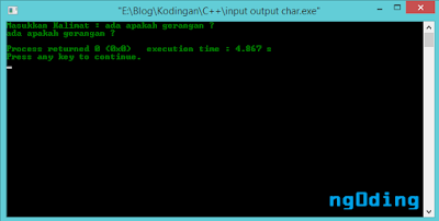 Input Dan Output Char Dan String Dalam Bahasa Pemrograman C++  