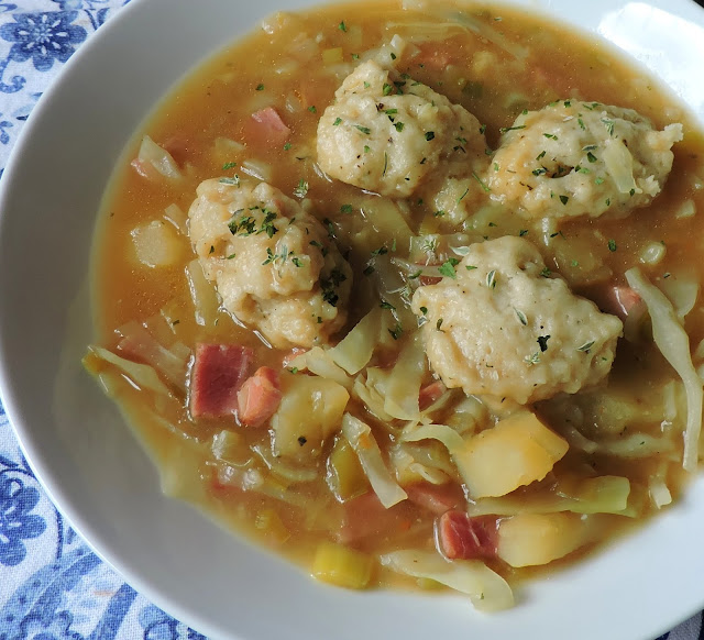 Winter Vegetable Soup with Cheese Dumplings