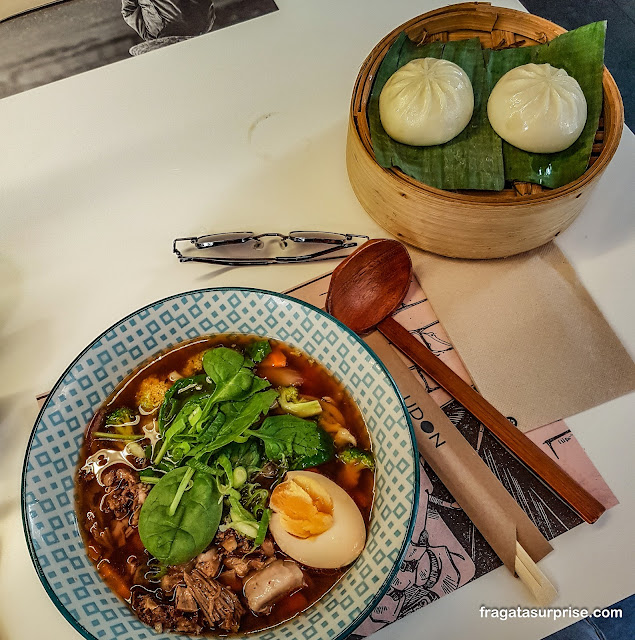 Pratos do restaurante Udon, em Barcelona