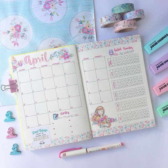 Ideias de páginas para bullet journal