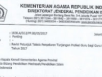 Juknis Penyaluran TPG Guru Madrasah Kemenag Tahun 2017 Revisi 