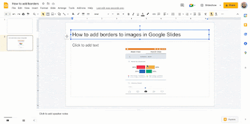 how to adjust image colour in Google Slides