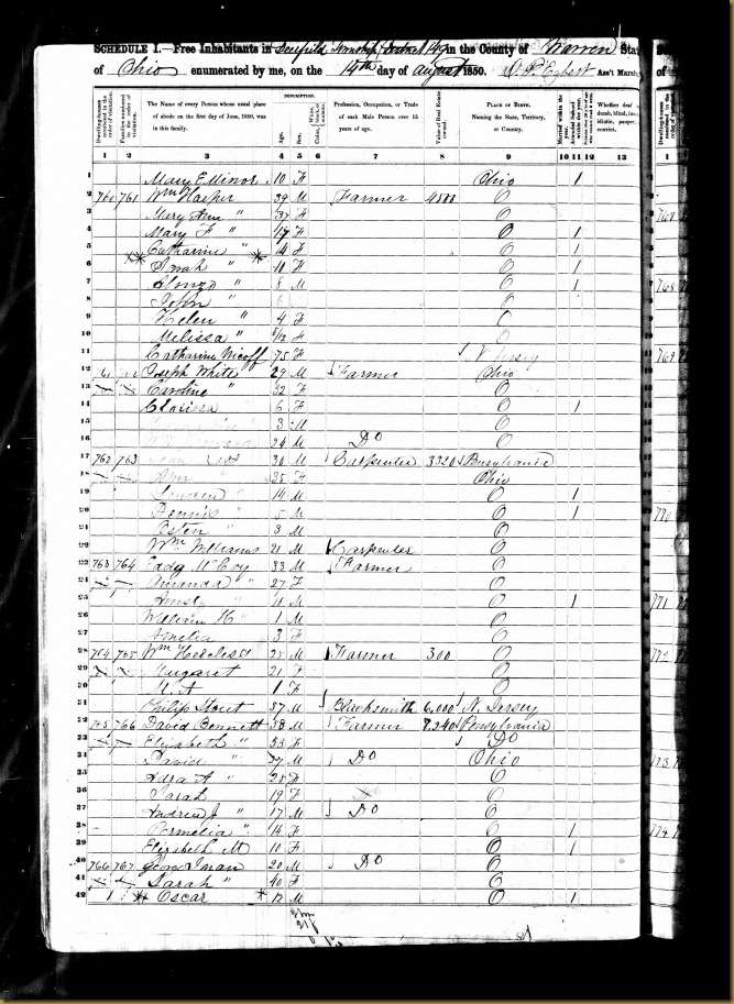 William Harper 1850 US Federal Census