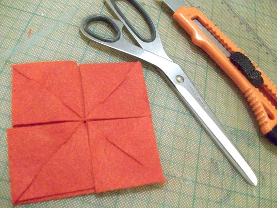 σουβέρ, origami, κατασκευές απο τσόχα, δώρα για συναδέλφους, είδη γραφείου, DIY felt, DIY τσόχας