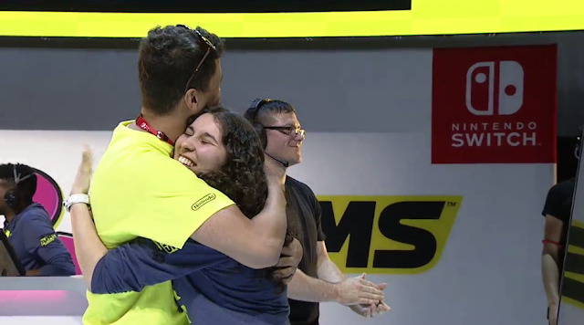 ARMS Open Invitational tournament Skywardwing SuperGirlKels hug hugging embrace semi-finals