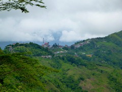Ridgetop town of Valdivia, Colombia.
